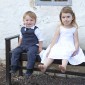 Young boy and girl at a wedding